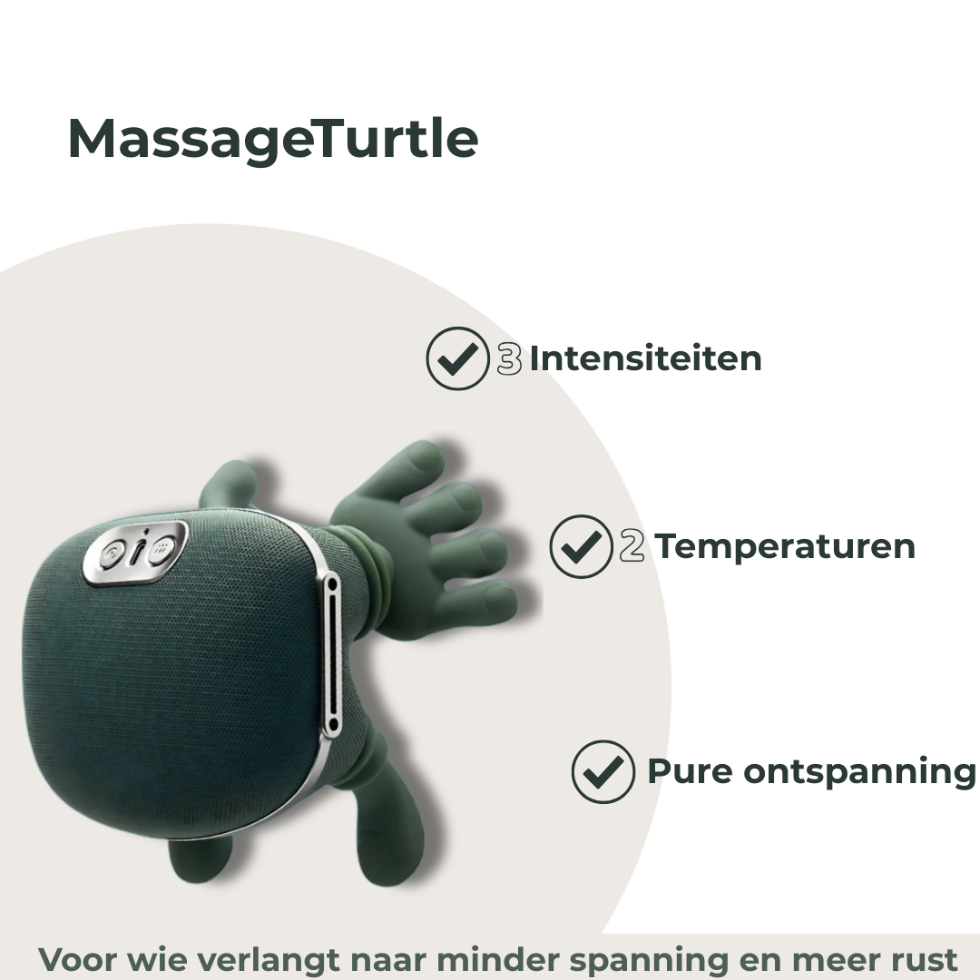 MassageTurtle | Brengt je spieren binnen minuten tot rust.